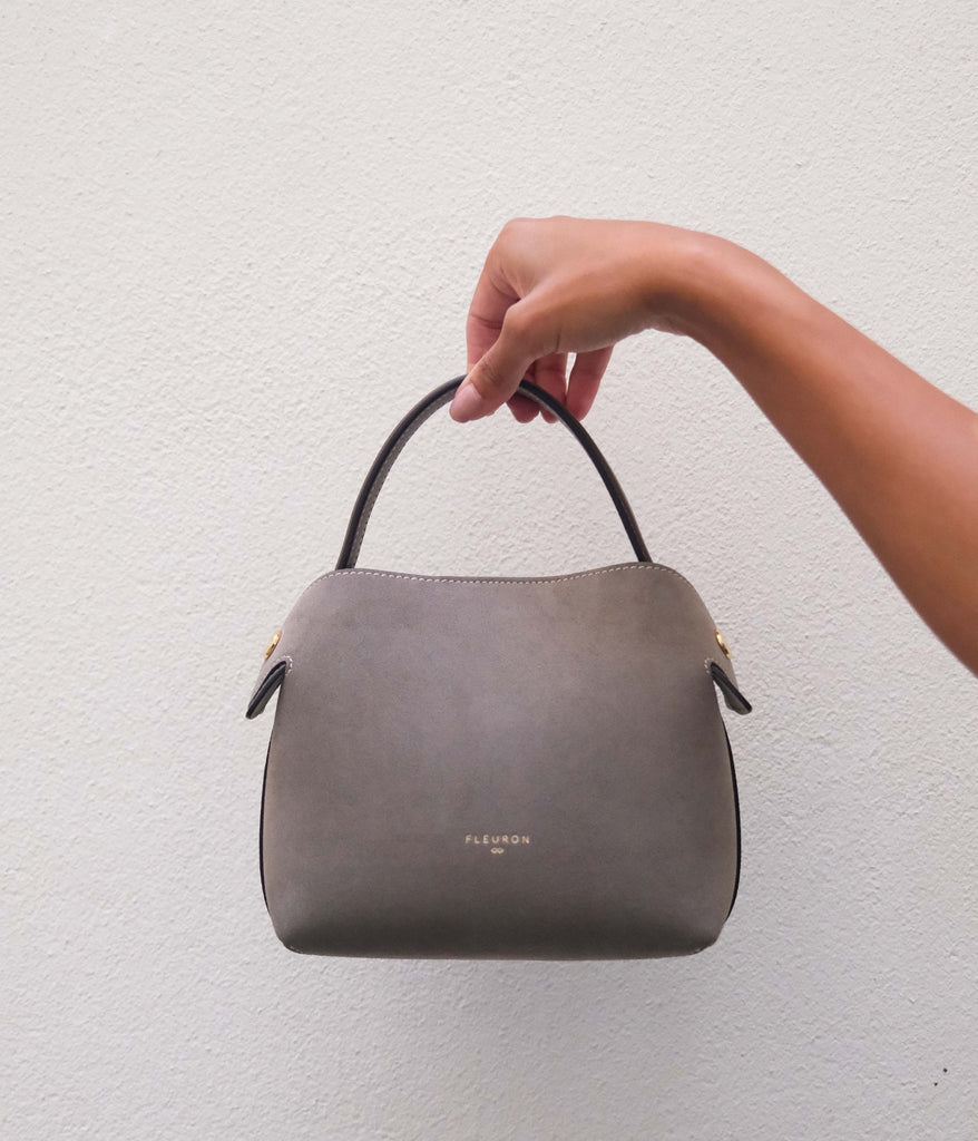 Mini Swann | Suede Taupe - Fleuron Paris